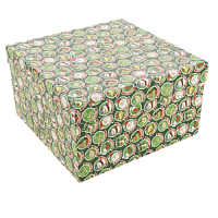 Коробка подарочная 230x230x130мм РУТАУПАК Праздничный Круговорот квадратная 000000000001208366