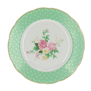 Десертная тарелка Mix&Match Porcelaine Czech Gold Hands, зелёный, 19 см 000000000001136221