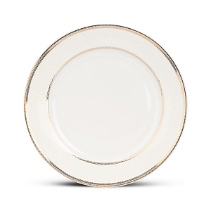 Тарелка десертная 19см Анжелика с золотом фарфор 000000000001219754