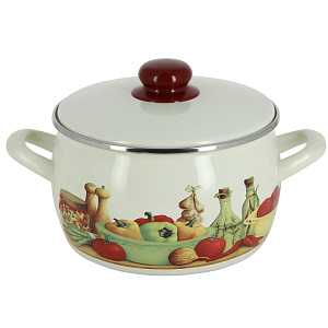 Кастрюля 3л Вилладжо металлическая крышка 000000000001067045