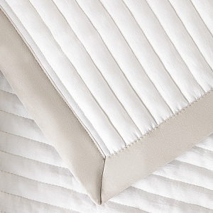 Покрывало 120х205см DE'NASTIA Structure строчка белый полиэстер 000000000001224725