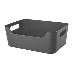 Корзинка 24х17х9см 3,1л ECONOVA SCANDI серый пластик 000000000001222756