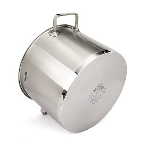 Кастрюля 11,5л DE'NASTIA с крышкой стальная фурнитура серый нержавеющая сталь 000000000001221911