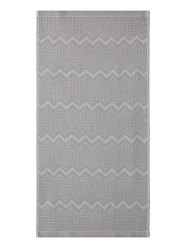 Полотенце кухонное 35x70см DE'NASTIA вафля зиг-заг тёмно-серый хлопок 100% 000000000001213581