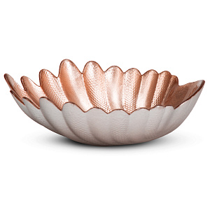 Ваза-конфетница 14см GLASSCOM Ракушка Copper стекло 000000000001219184