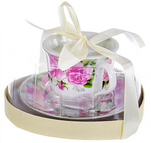 Пара чайная 220мл/блюдце OLAFF Сад Флора подарочная упаковка фарфор 000000000001197807