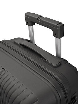 Чемодан на колесах S (36х22х55см) молния черный PP 000000000001226534