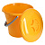 Ведро Либерти 14л с крышкой  оранжевое С605КОРЖ VB605KORG 000000000001118938