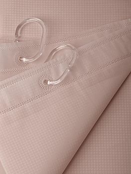 Шторка для ванной 180x200см DE'NASTIA с рельефным рисунком светло-коричневый пева 000000000001201065