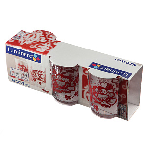 Набор стаканов FB Alcove Red Luminarc, 300мл, 3 шт. 000000000001077647