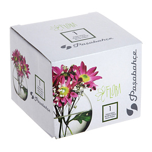 FLORA Ваза-шар для цветов 7см 400мл PASABAHCE стекло 43407 000000000001034773