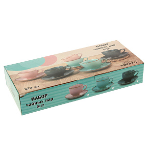 Чайный набор Лазурный берег Коралл, 12 предметов 000000000001166785