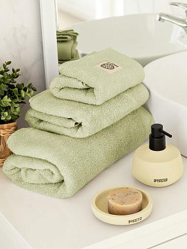 Полотенце 70х130см DE'NASTIA SOFT COLLECTION оливковый хлопок-100% 000000000001216100