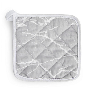Набор кухонный (рукавица 18х26см + прихватка 17х17см) LUCKY Мрамор серый хлопок 100% 000000000001218601