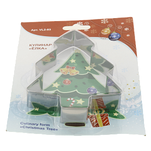 Форма кулинарная Елка 11х8х1,8см. Изготовлено из коррозионностойкой (нержавеющей) стали. VL2-83 000000000001192154