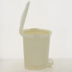 Контейнер для мусора с педалью, объем 6 литров, внутреннее ведро-вставка со скрытыми ручками, цвет айвори, SV4064АЙВ 000000000001190781