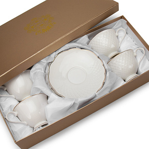 Набор чайный 8 предметов LAGARD (чашка 220мл-4шт/блюдце-4шт) фарфор SH08085 000000000001219865