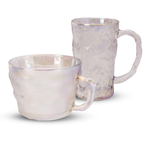 Кружка 330мл GARBO GLASS Лед высокая для холодных напитков жемчужная стекло 000000000001217332