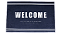 Коврик придверный 50x80см LUCKY Welcome чёрный/белый полиэстер