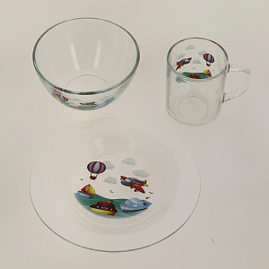 ИГРУШКИ Набор для завтрака 3 предмета ОСЗ стекло 000000000001187843
