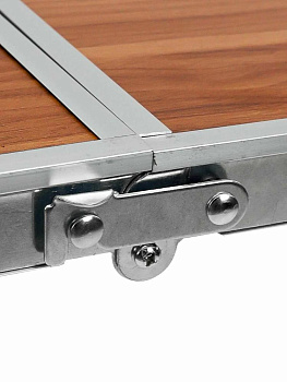 Стол складной со стульями 4шт 120х60х70см / 27,5х32х35см коричневый металл 000000000001227416