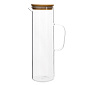 Кувшин 1,8л бамбуковая крышка прозрачный стекло