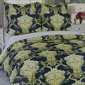 Комплект постельного белья семейный LUCKY Императрица 2наволочки70х70см 2пододеяльника215х145см 1простыня220х240см серо-бежевый поплин 100%хлопок 000000000001206540