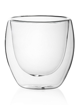 Кружка 250мл LUCKY бочонок с двойными стенками без ручки стекло 000000000001212886