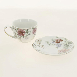 Сервиз чайный 13 предметов (чашка 250мл-6шт/блюдце-6шт/чайник 1,25л) BALSFORD Эмма фарфор 000000000001200559