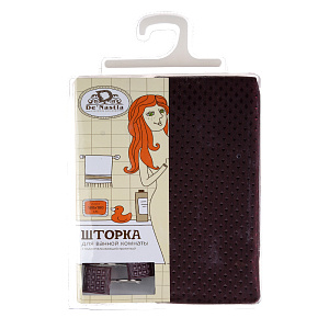 Шторка для ванной DE'NASTIA c водоотталкивающей пропиткой 180х180см черный 100%Полиэстер S000012 000000000001121529