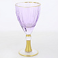 Кубок для вина 300мл с золотом фиолетовый стекло