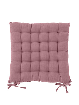 Подушка на стул 40x40см DE'NASTIA розовая ткань верха 100% хлопок 000000000001199502
