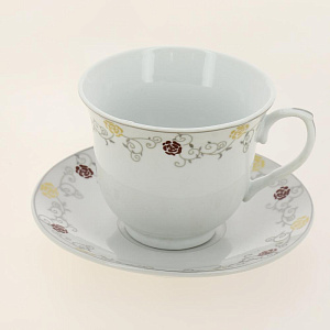 Набор чайный 12 предметов 220мл (6 чашек + 6 блюдец) GUTERWAHL ВЕНЕРА алиот ПУ фарфор 114-19002 000000000001205649