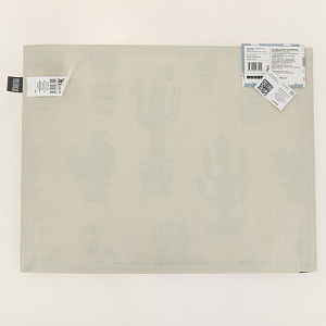 Салфетка сервировочная DeNASTIA Коллекция "Кактусы" 45x35см Хлопок70%/ПЭ30% молочный/зелёныйE000126 000000000001202906