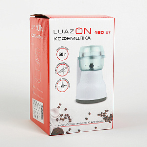 Кофемолка LuazON LMR-04, 160Вт, белый, пластиковая чаша 50г 000000000001180052