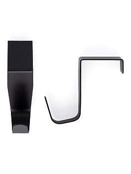 Набор крючков на дверь 2шт DE'NASTIA черный матовый нержавеющая сталь 000000000001212666