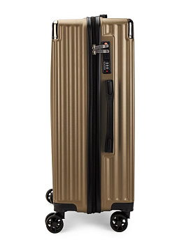 Чемодан на колесах M (42х26х65см) грани золото PC 000000000001226577