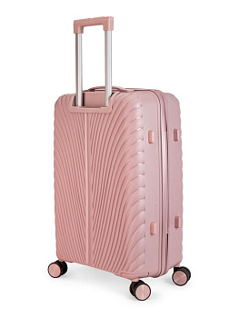 Чемодан на колесах L (48х30х75см) молния розовый PP 000000000001226542