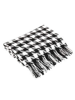 Палантин 70х180см орнамент гусиная лапка черный полиэстер 000000000001229213