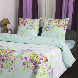 Комплект постельного белья 1,5спальное DE'NASTIA Сатин Новелла 70x70см-2шт C010416 000000000001123887