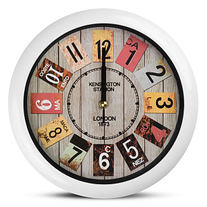 Часы настенные D28см Colore круглые пластик 000000000001209212