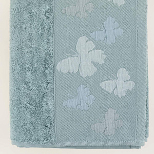 Полотенце 70х130см Dina Me бордюр бабочки мятное 100% хлопок 000000000001208692