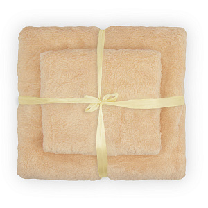 Набор полотенец 35х75см+140х70см бежевый микрофибра полиэстер 000000000001218072
