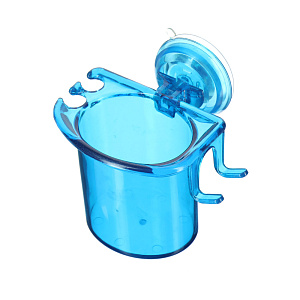 Стакан для умывальных принадлежностей на присоске Мультидом, пластик 000000000001126918