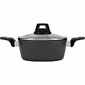 Кастрюля 2,2л POLARIS Graphit-20C Графитовый индукция антипригарное покрытие SILVER PROTECT бакелитовая ручка Soft touch кованный алюминий 000000000001220317