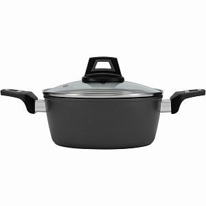 Кастрюля 2,2л POLARIS Graphit-20C Графитовый индукция антипригарное покрытие SILVER PROTECT бакелитовая ручка Soft touch кованный алюминий 000000000001220317