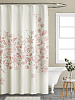 Шторка для ванной 180x200см DE'NASTIA Ракушки с водоотталкивающей пропиткой молочный/розовый полиэстер