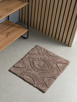 Коврик универсальный 50x60см DE'NASTIA рюши бежевый хлопок 000000000001228476