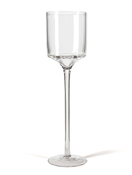 Подсвечник 26см GARBO GLASS высокий прозрачный стекло 000000000001216526