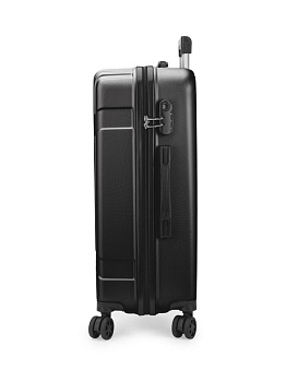 Чемодан на колесах M (42х26х65см) геометрия черный ABS 000000000001226509